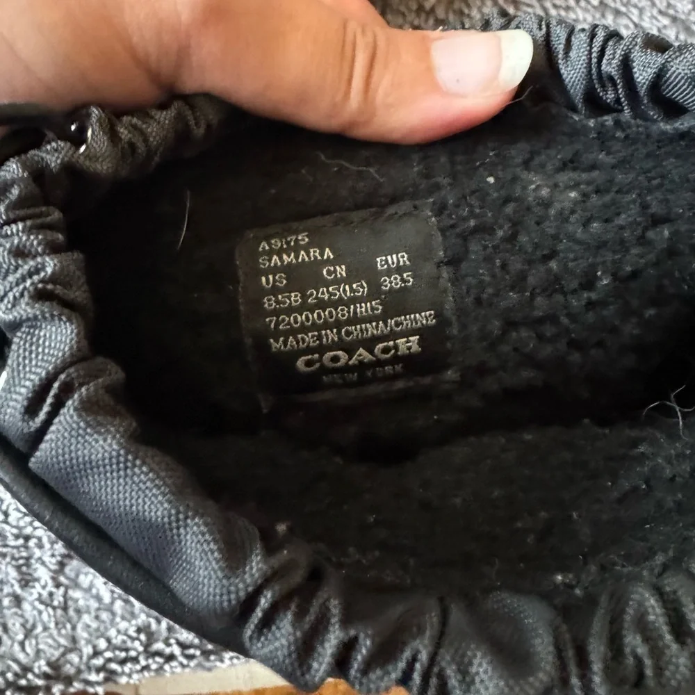 COACH Samara Black Quilted Cold Weather Boots